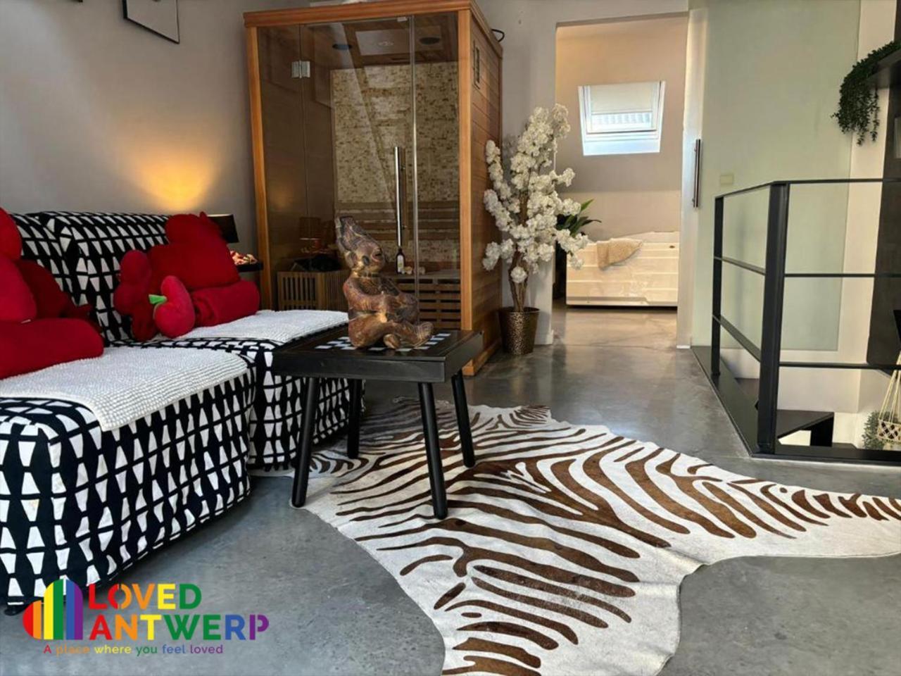 安特卫普Wellness Loft With Sauna, Jacuzzi, Roof Terrace & Amazing View公寓 外观 照片