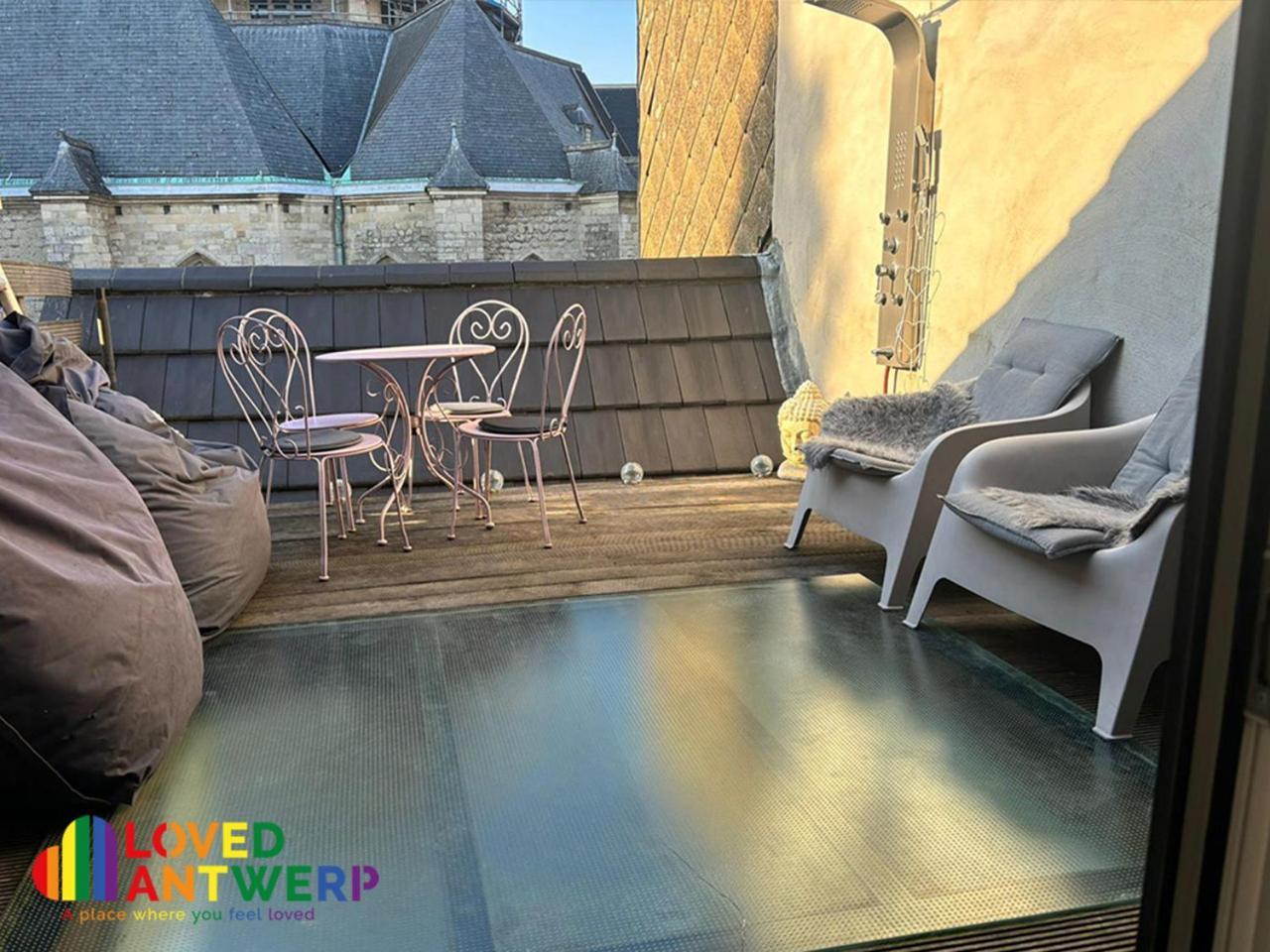 安特卫普Wellness Loft With Sauna, Jacuzzi, Roof Terrace & Amazing View公寓 外观 照片